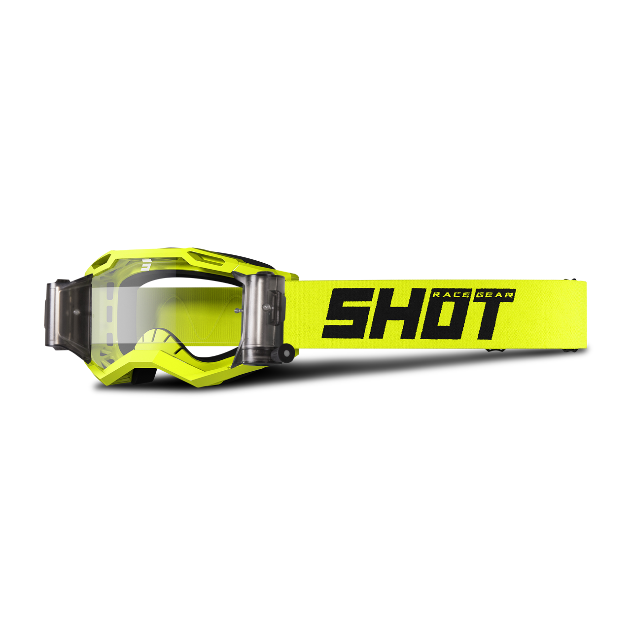 Shot Race Gear Maschera Cross Shot Assault 2.0 Solid Roll-Off Giallo Neon