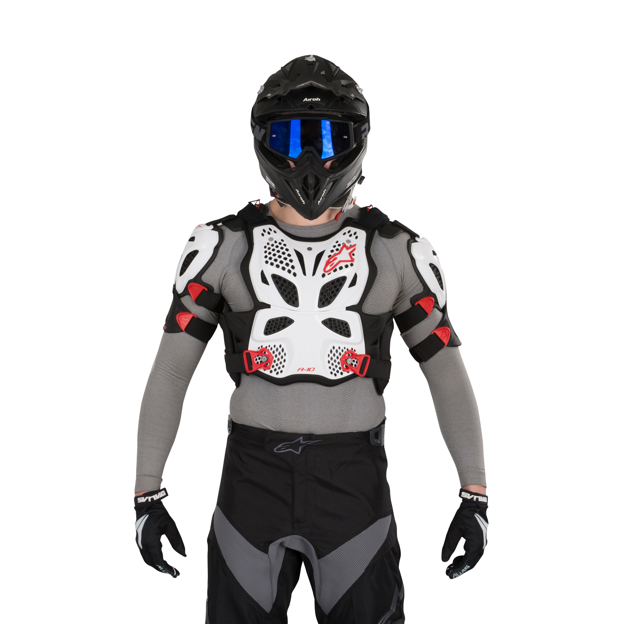 Alpinestars Pettorina  A-10 Bianco-Nero-Rosso