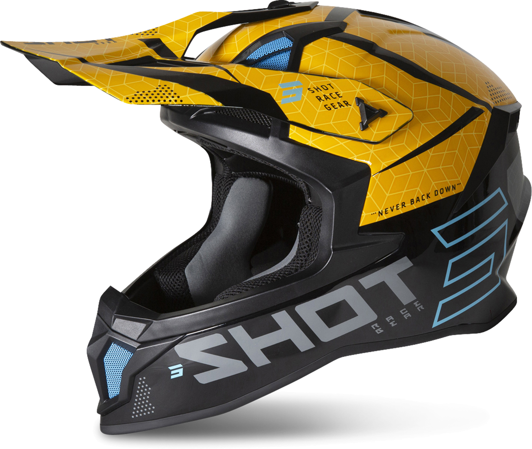 Shot Casco Cross  Lite Core Nero-Giallo