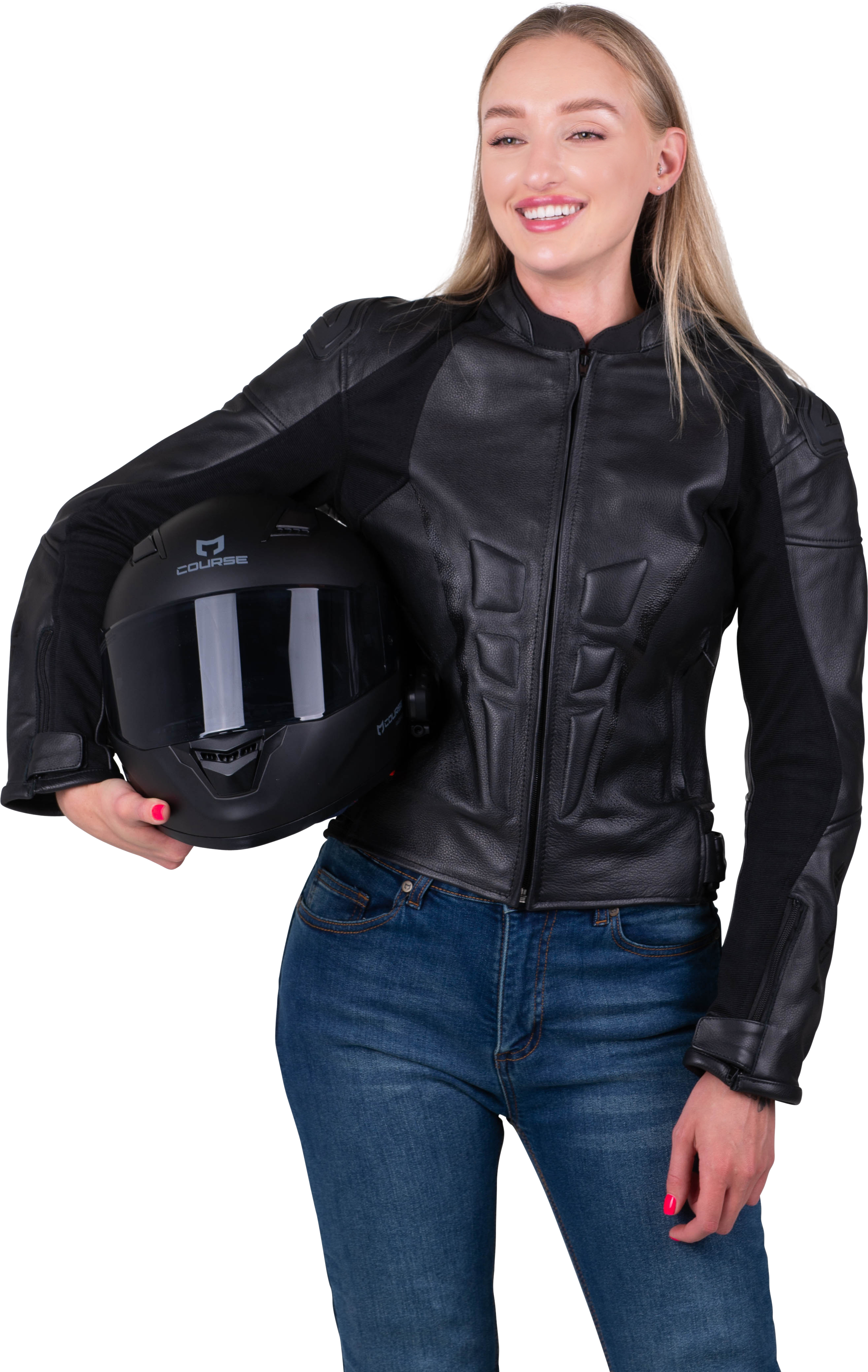 Course Giacca Moto Donna  Roadster Nera