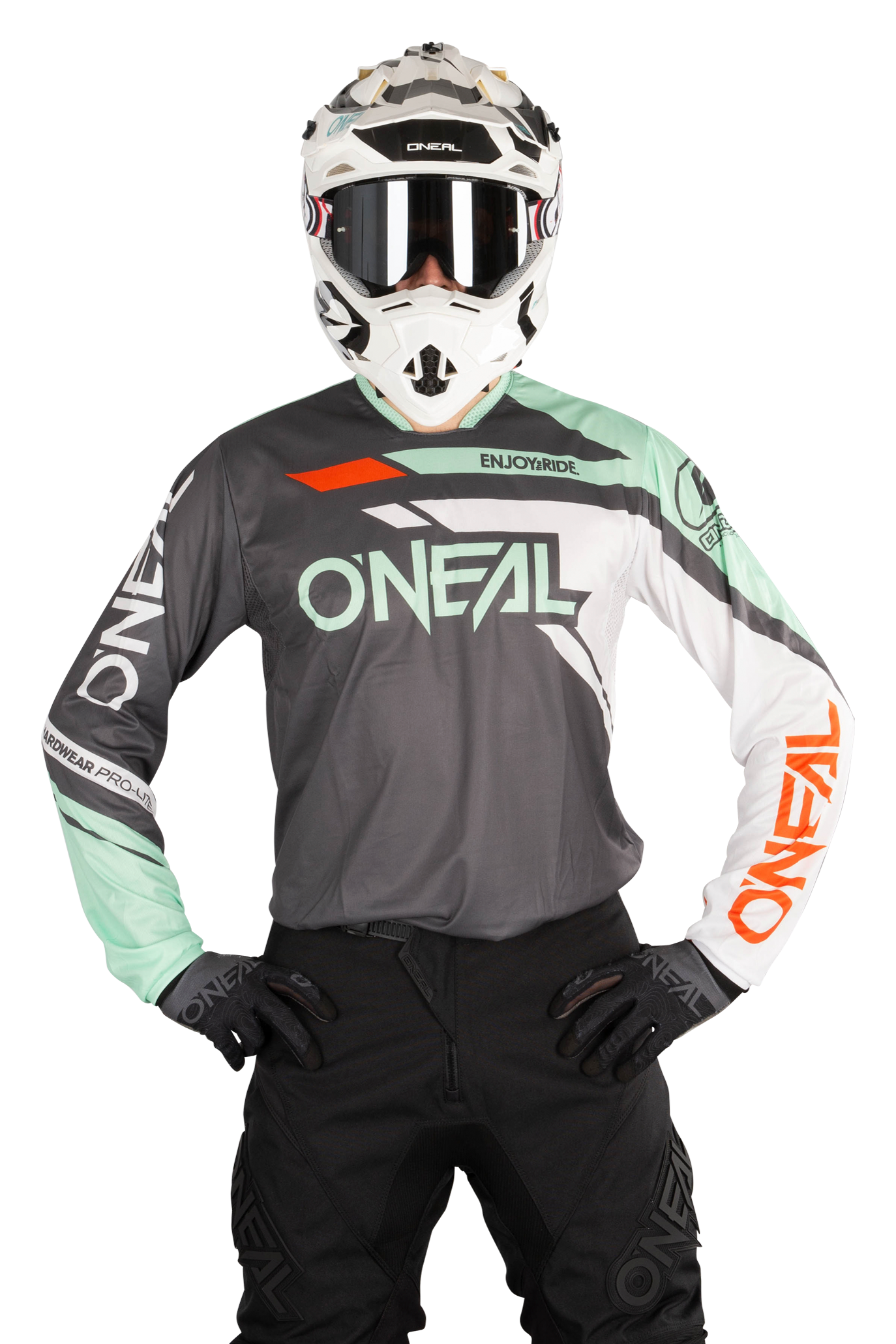 O'Neal Maglia Cross  Hardwear Rizer Grigio-Menta