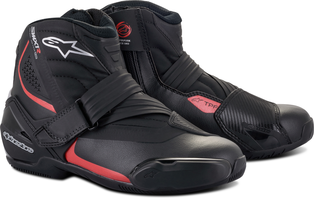 Alpinestars Scarpe Moto  SMX-1 R V2 Nero-Rosso