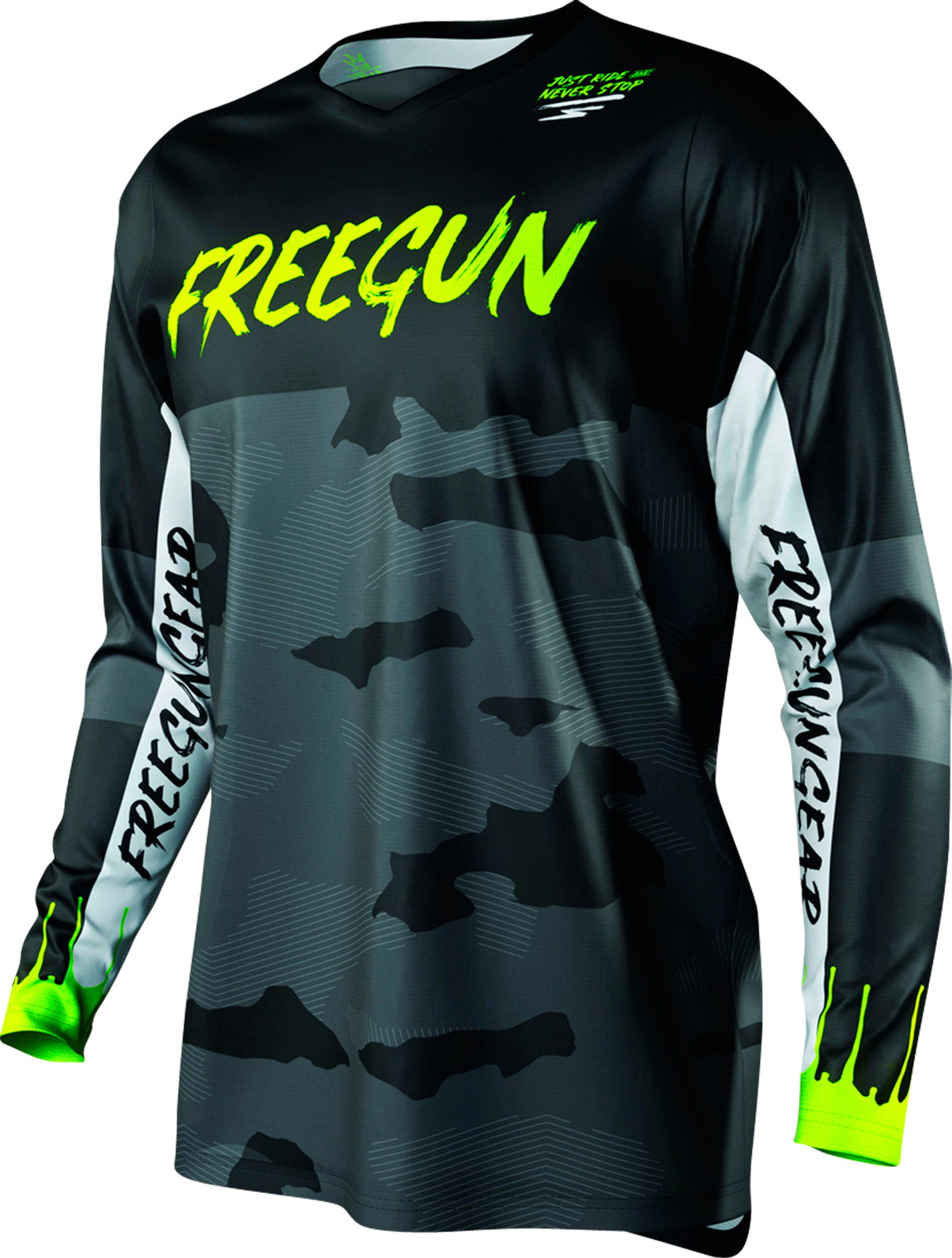 Freegun Maglia Cross Bambino  Camo Giallo Neon-Camo