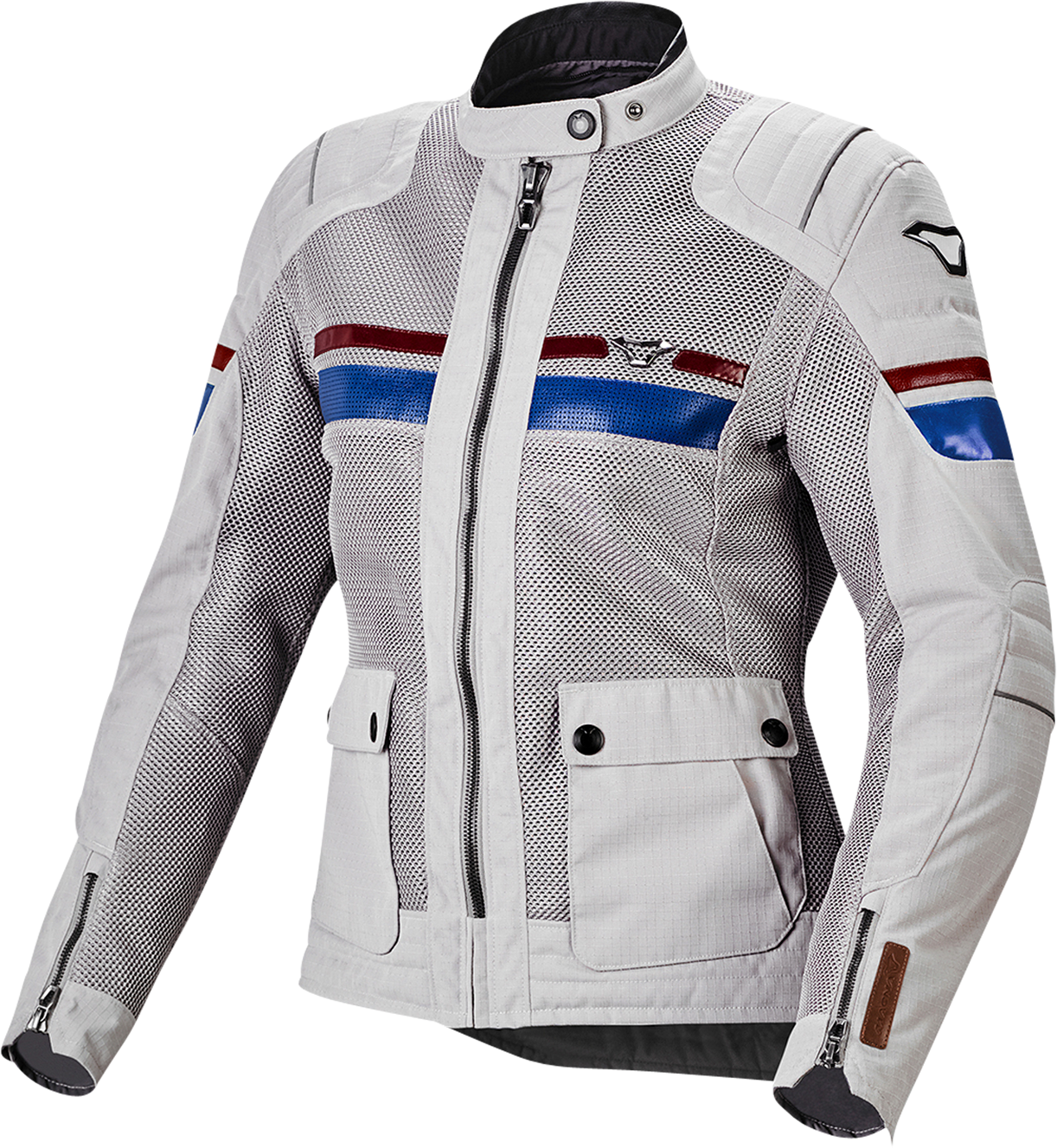 Macna Giacca Moto Donna  Fluent Bianco-Grigio