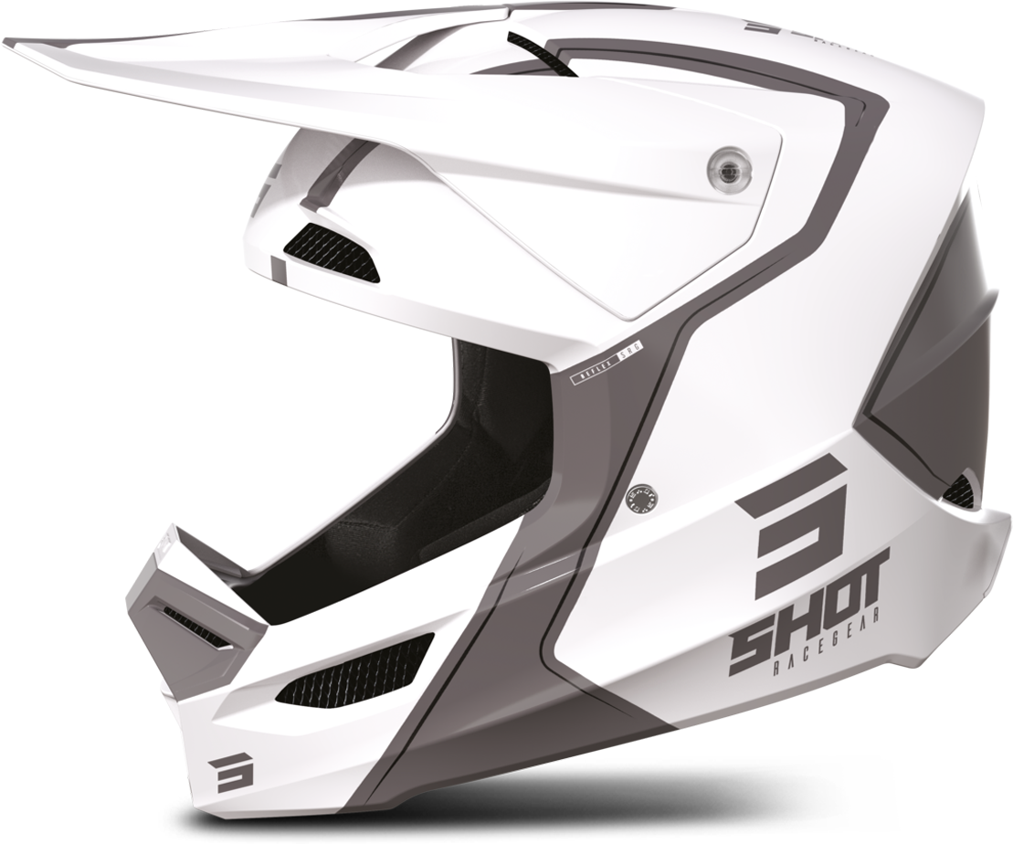 Shot Race Gear Casco Cross Shot Furious Reflex Bianco