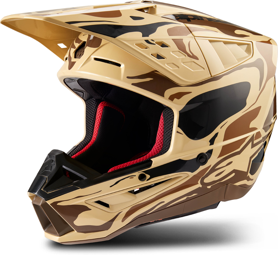 Alpinestars Casco Cross  SM5 Mineral Marrone Canguro