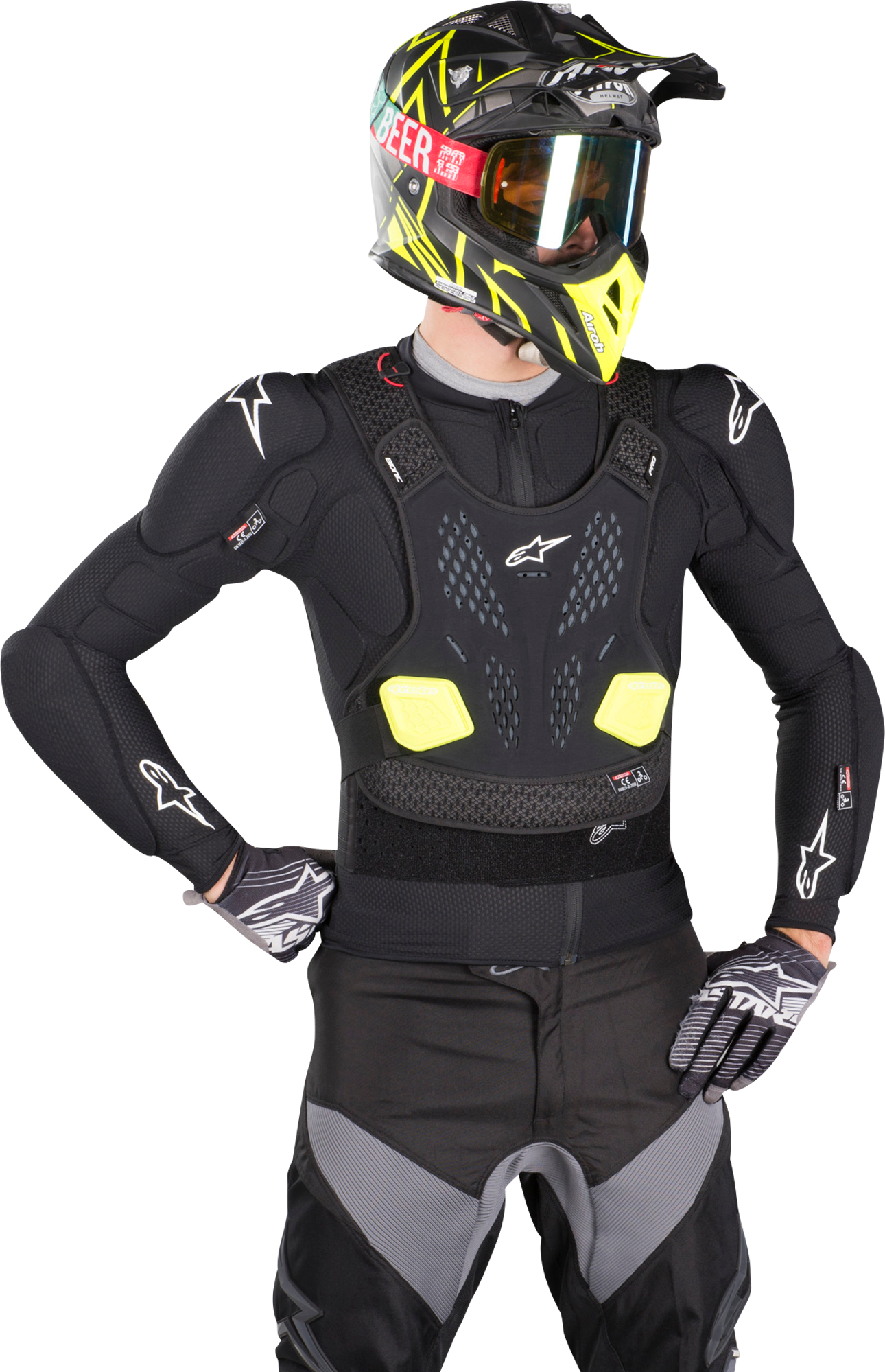 Alpinestars Giacca Protettiva  Bionic Pro V2 Nero-Giallo Fluo