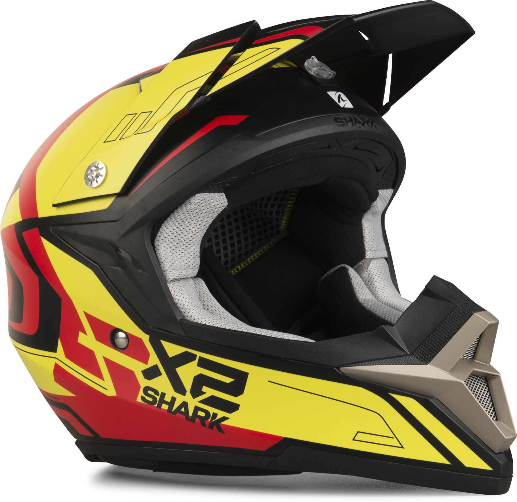 Shark Casco cross  SX2 Bhauw Giallo-Rosso-Nero