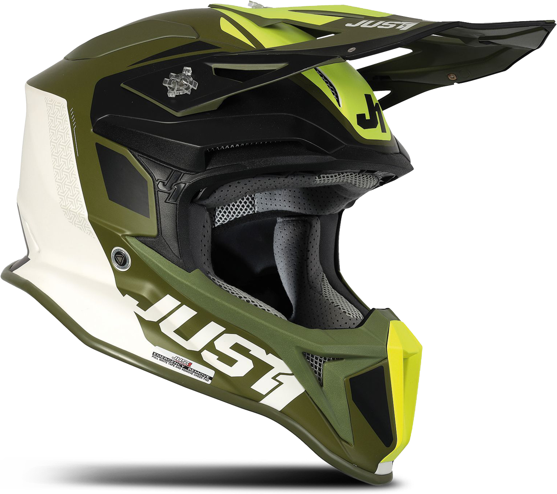 Just1 Casco Cross  J18 Army-Verde-Nero