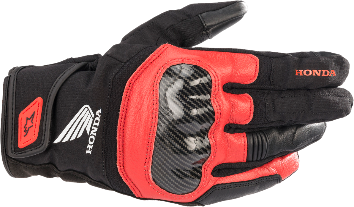 Alpinestars Guanti Moto Honda SMX Z Drystar Nero-Rosso