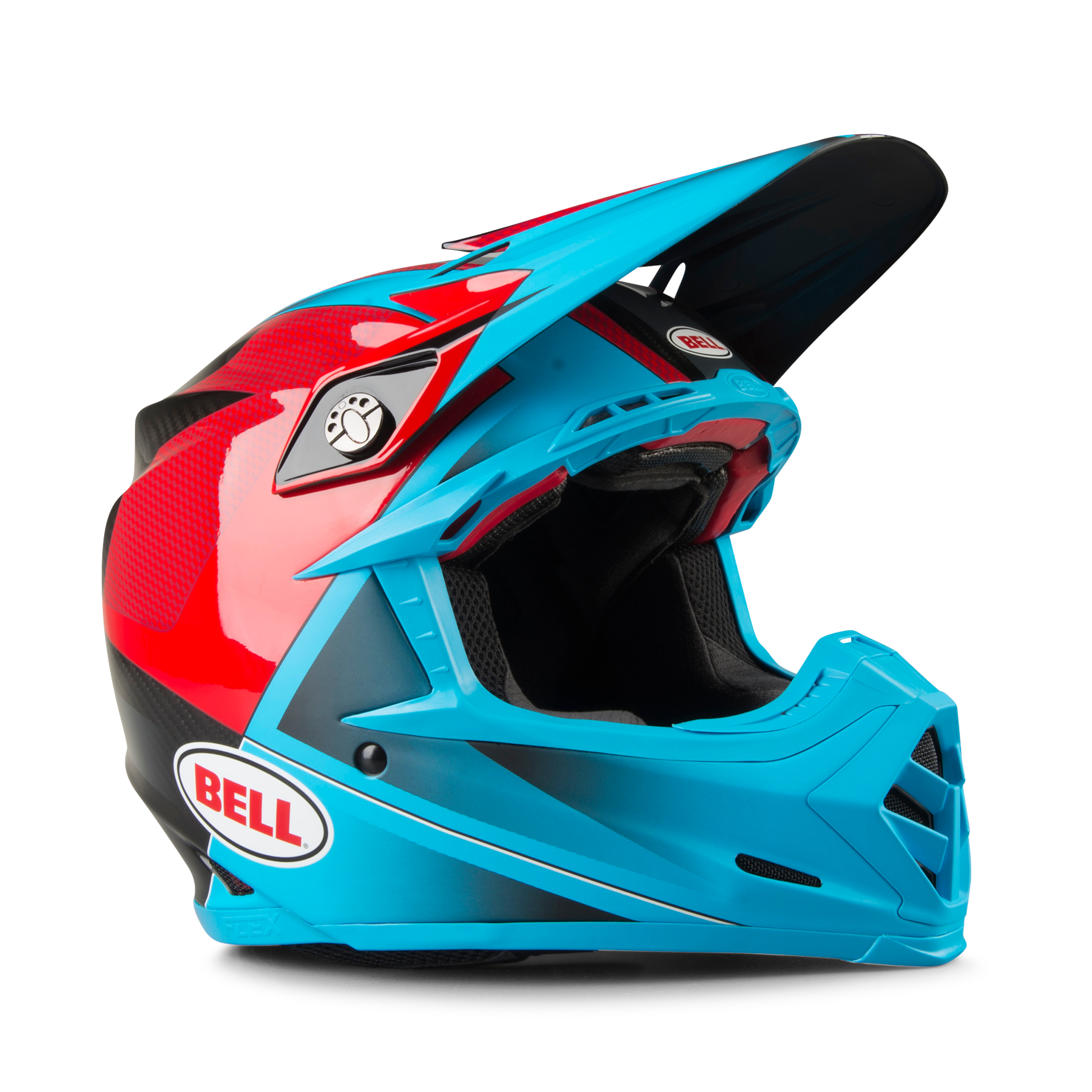 Bell Casco cross  Moto-9 Flex Hound Azzurro-Rosso