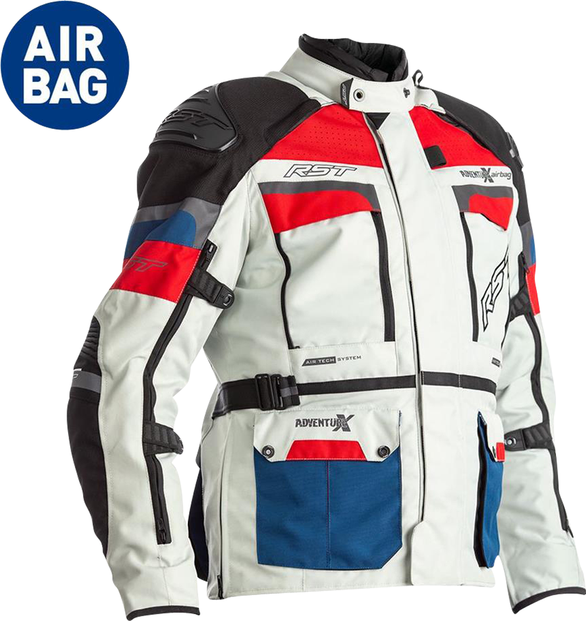 RST Giacca Moto  Adventure-X Airbag Blu-Rosso