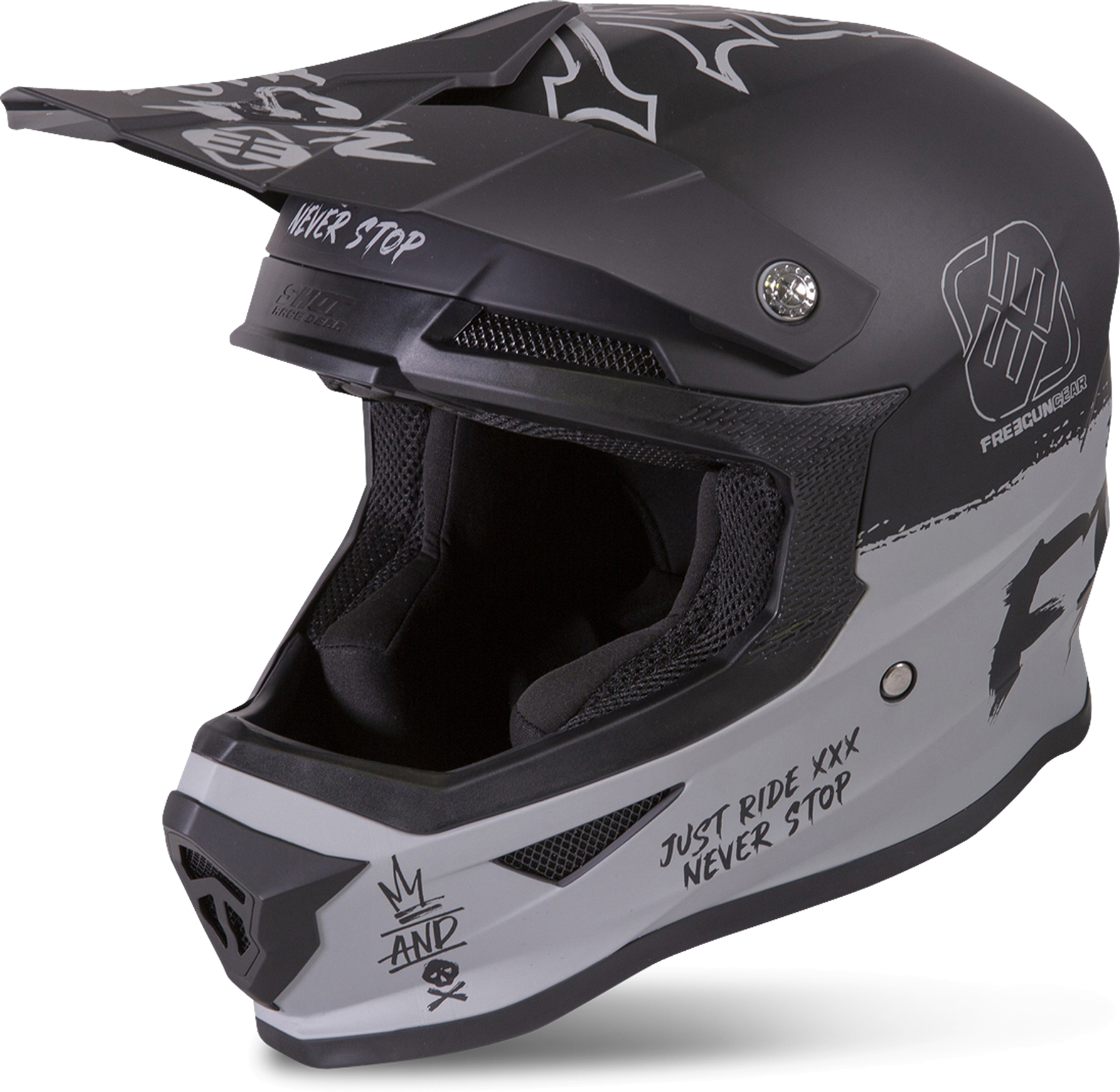 Freegun Casco Cross  XP-4 Speed Grigio