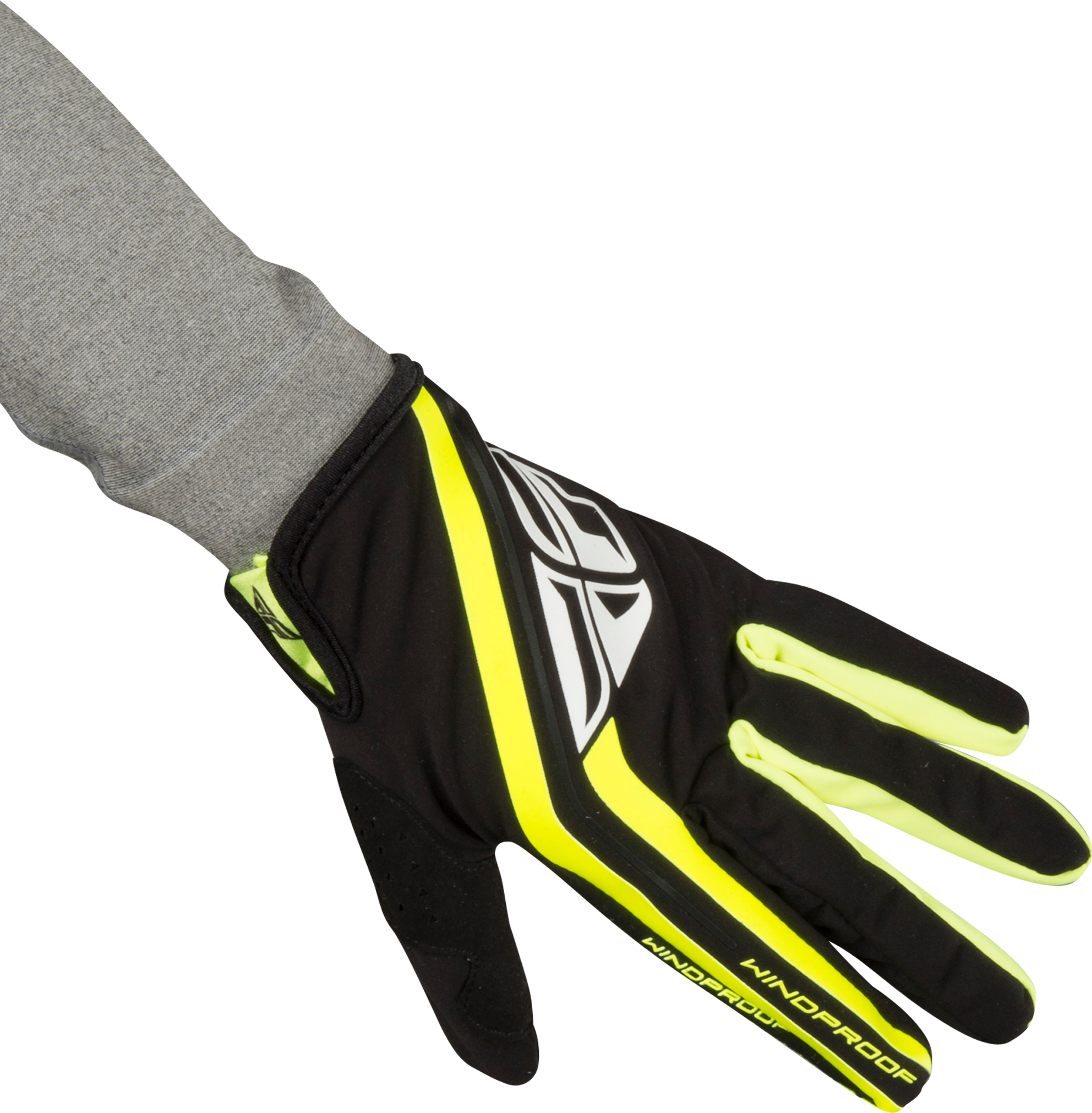 FLY Racing Guanti cross FLY Windproof Lite Nero-HiVis