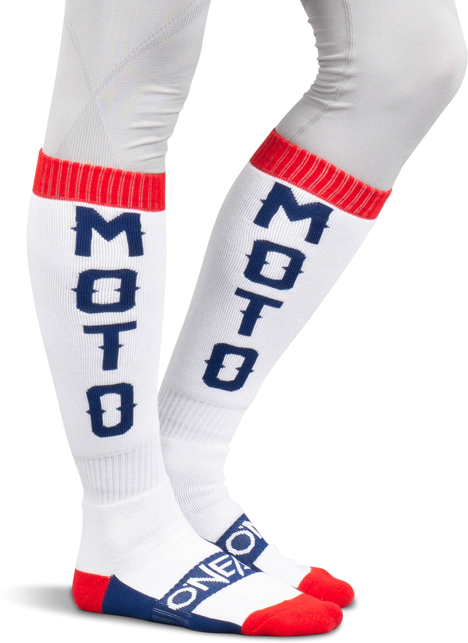 O'Neal Calze Cross  Pro Moto Bianco-Rosso-Blu