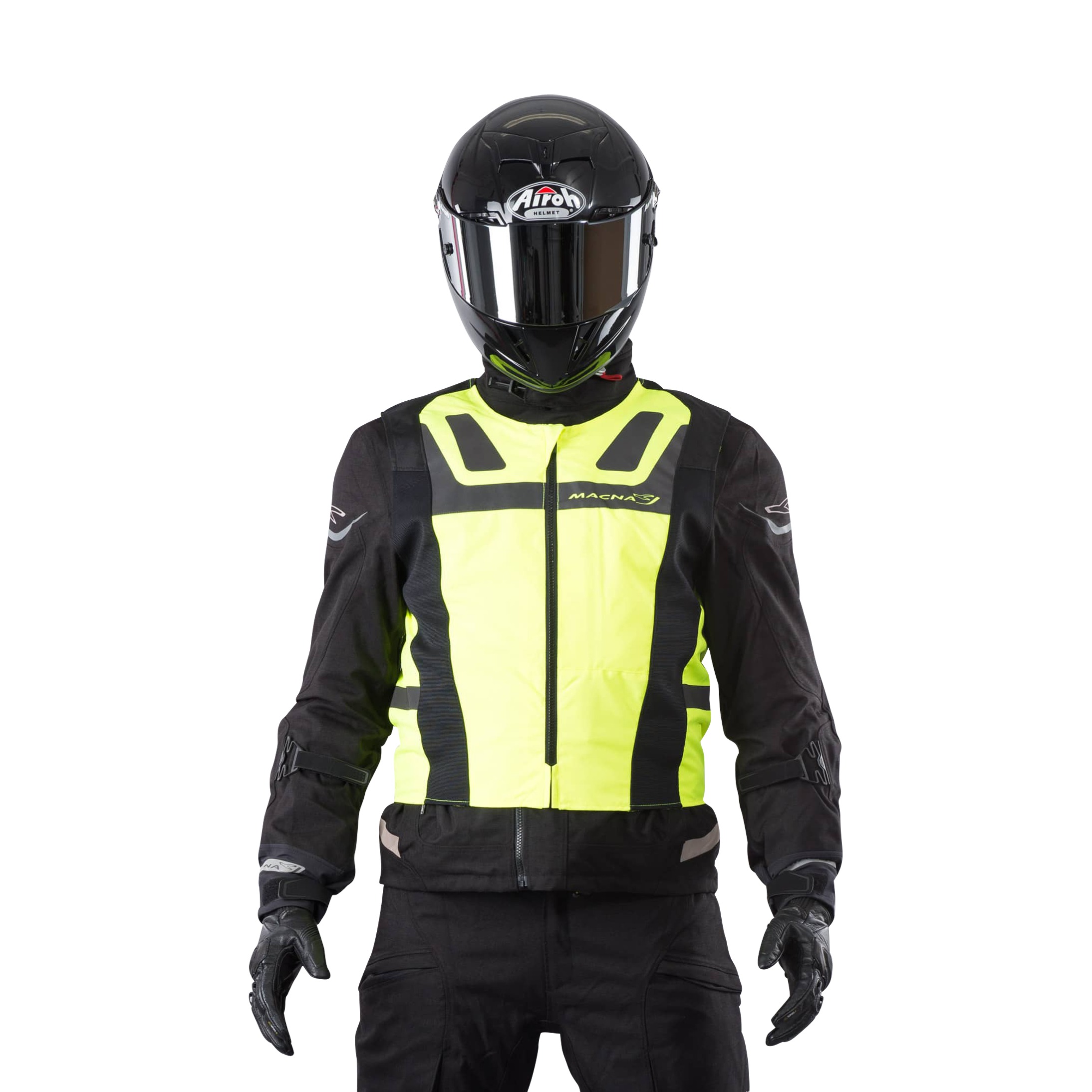 Macna Giacca  Vision4All Vest Plus Night-Eye Fluo