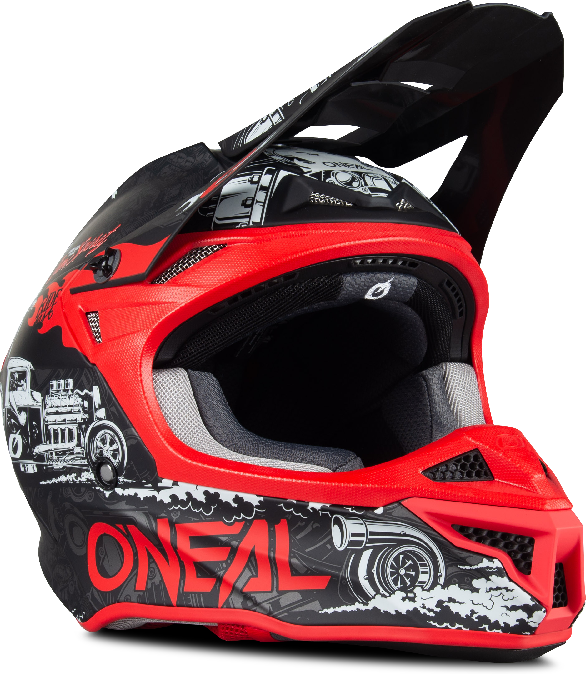 O'Neal Casco Cross  5SRS Polyacrylite HR Nero-Rosso