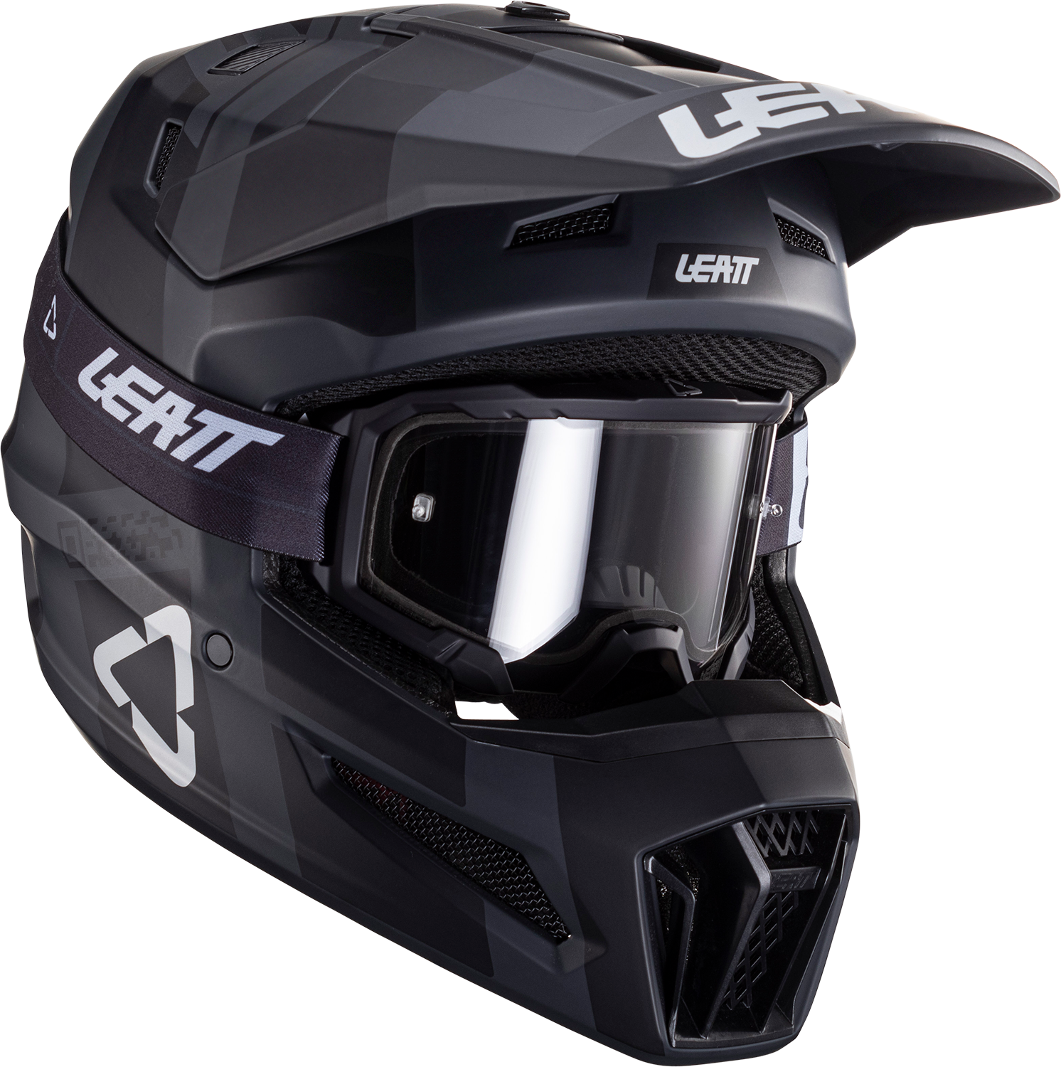 Leatt Kit Casco Cross  Moto 3.5 V24 Nero con Maschera