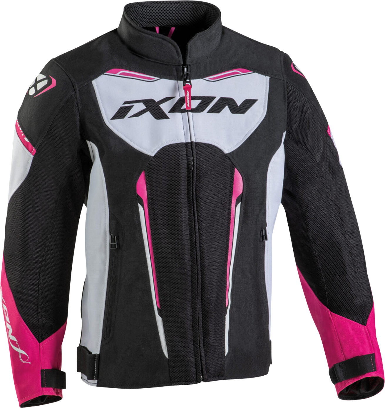 Ixon Giacca Moto Bambino  Striker Air Nero-Bianco-Fucsia