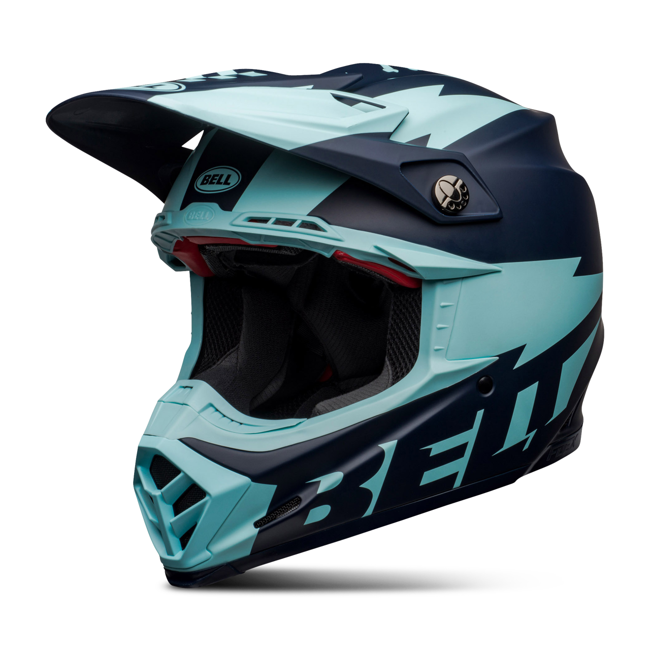 Bell Casco Cross  Moto-9 Flex Breakaway Blu-Celeste