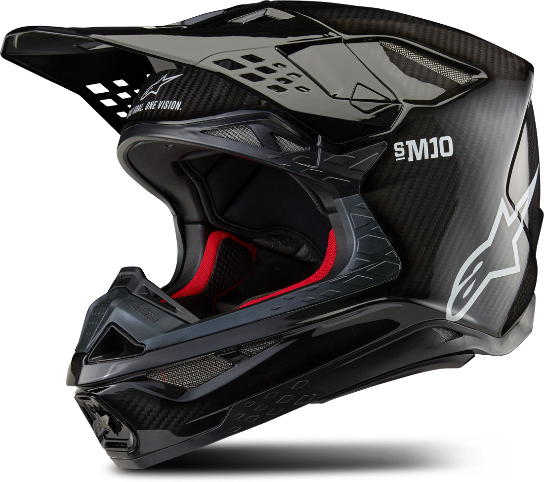 Alpinestars Casco Cross  Supertech S-M10 Solid Carbon