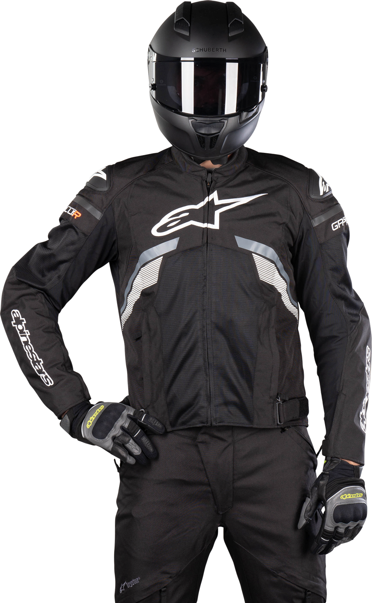 Alpinestars Giacca Moto  T-GP Plus R V3 Air Nero-Grigio-Bianco