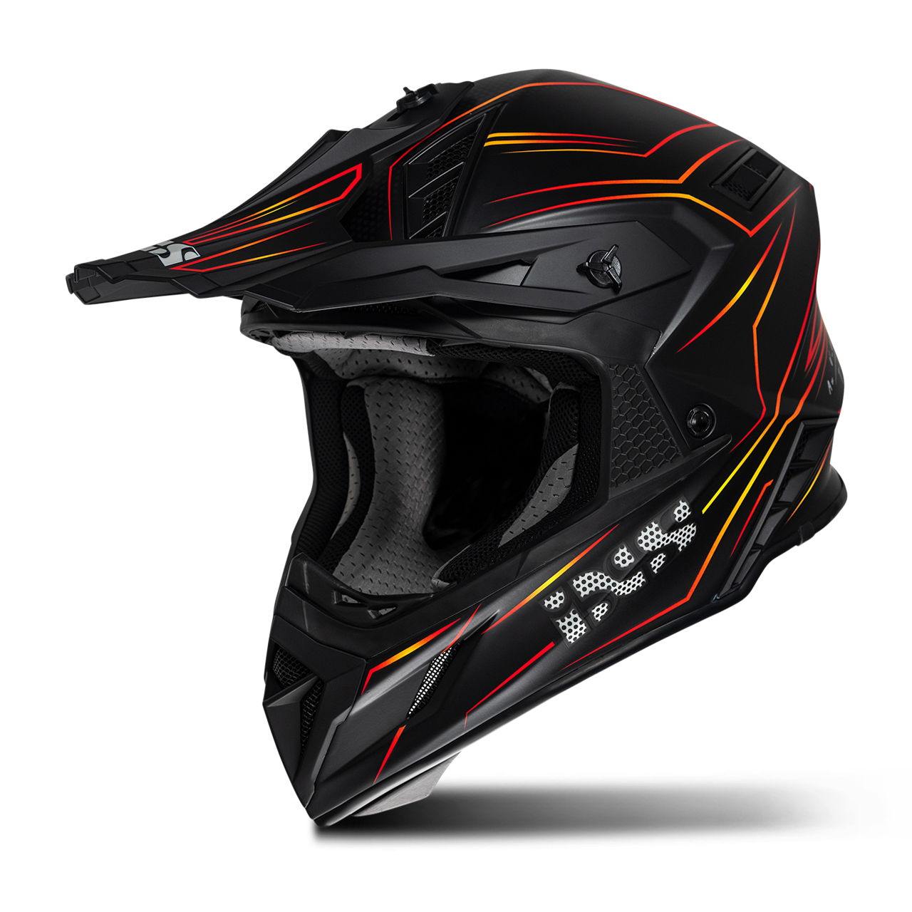 iXS Casco Cross  189FG 2.0 Nero Opaco-Rosso