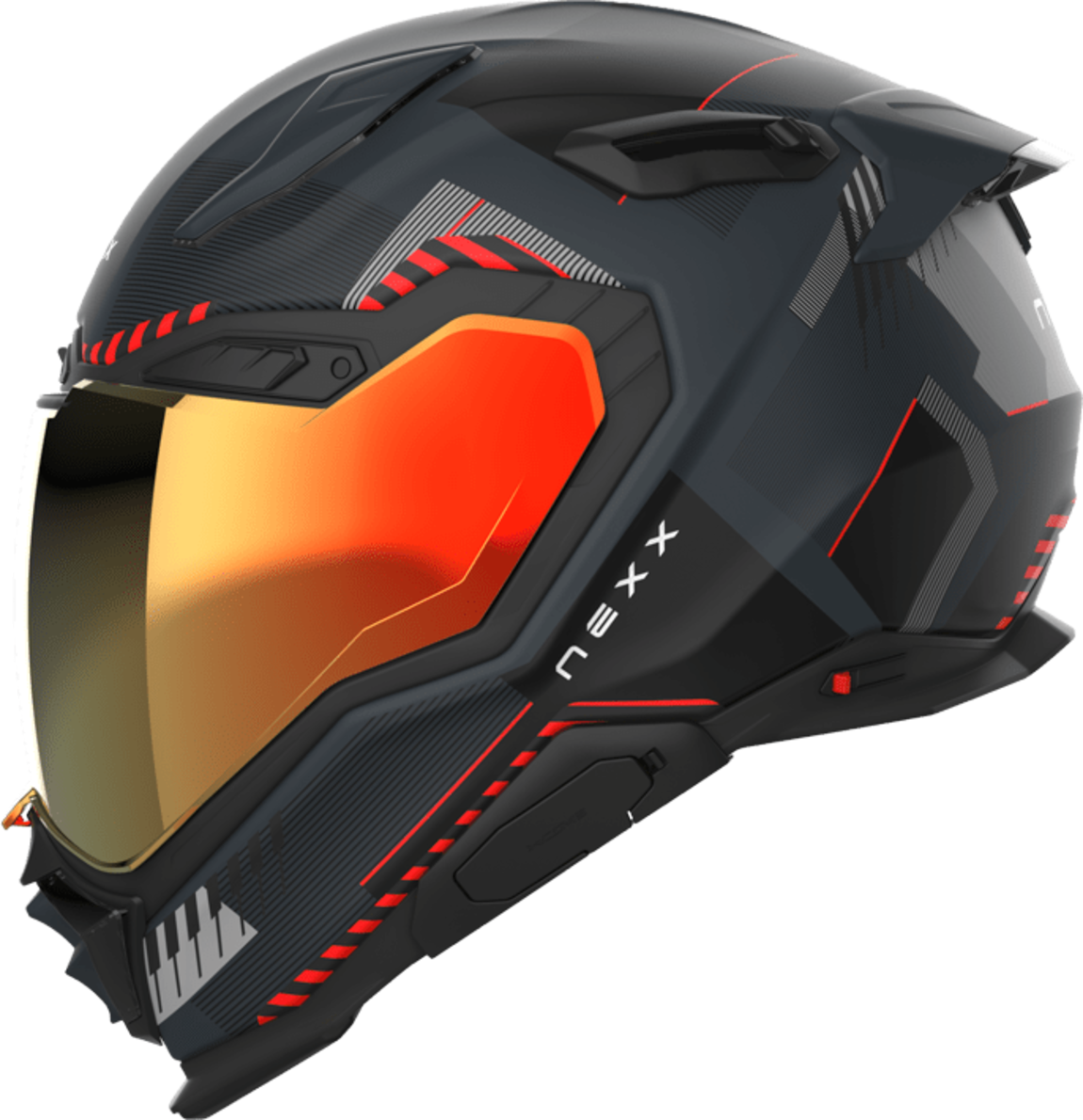 Nexx Casco Integrale  X.WST3 Fluence Grigio-Rosso MT