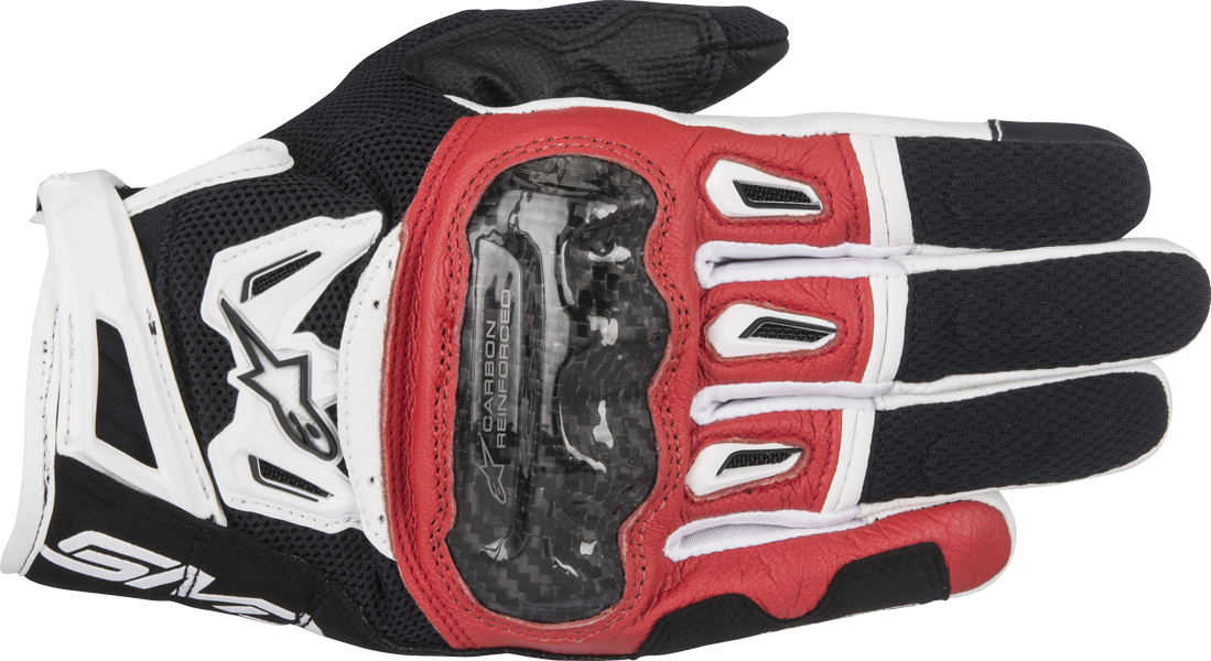 Alpinestars Guanti  SMX-2 Air Carbon Nero-Rosso-Bianco