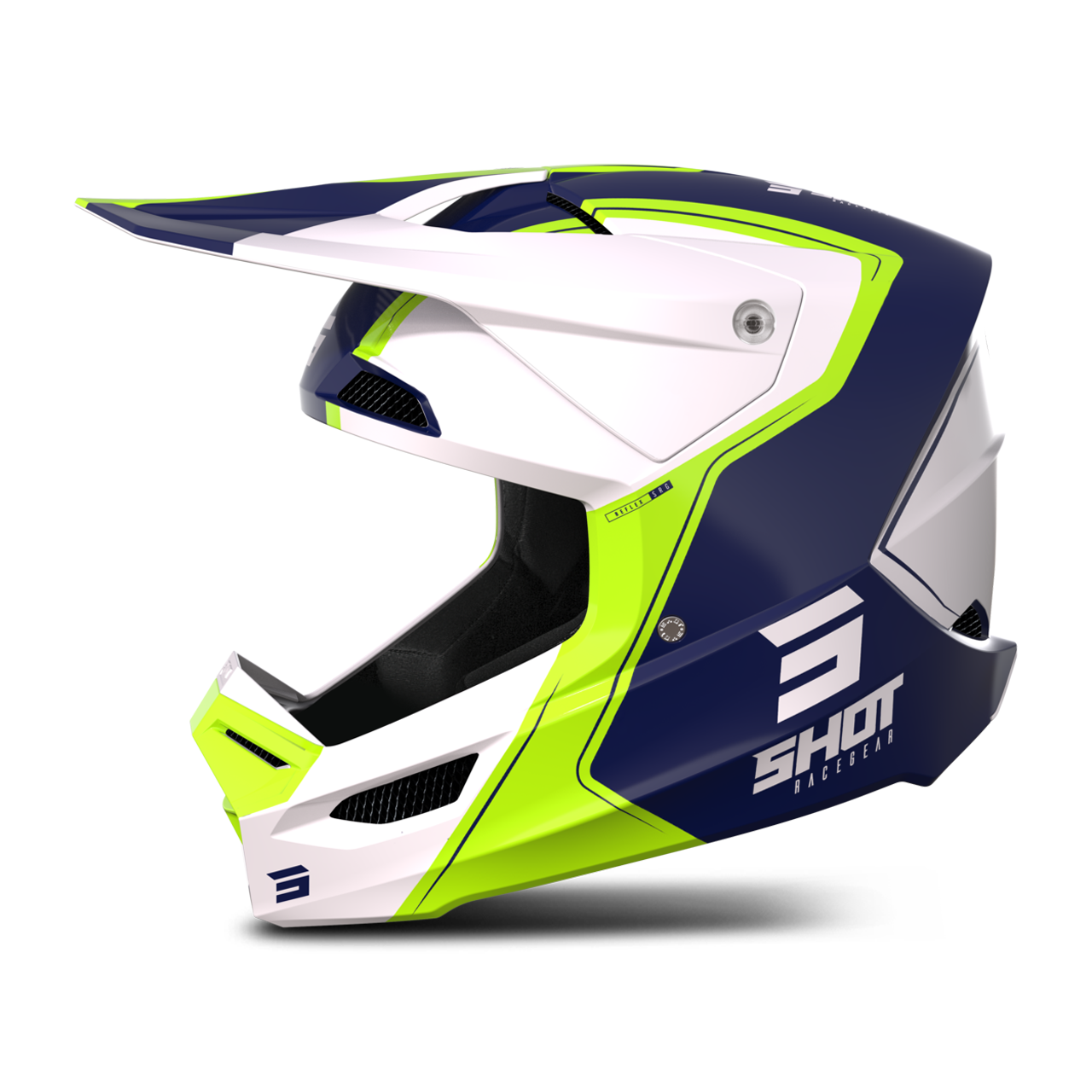 Shot Race Gear Casco Cross Shot Furious Reflex Blu