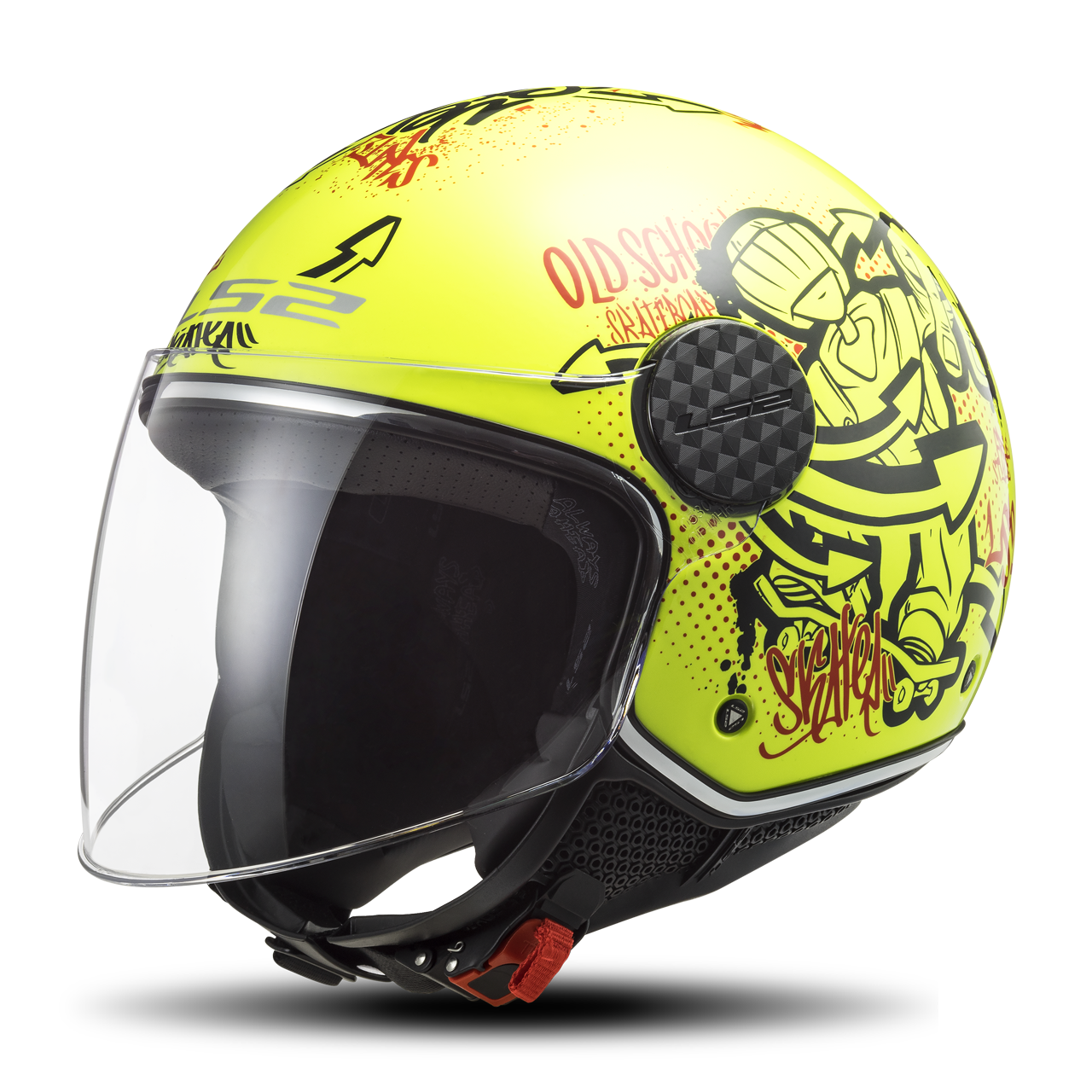 LS2 Casco Jet  OF558 Sphere Nero-Giallo