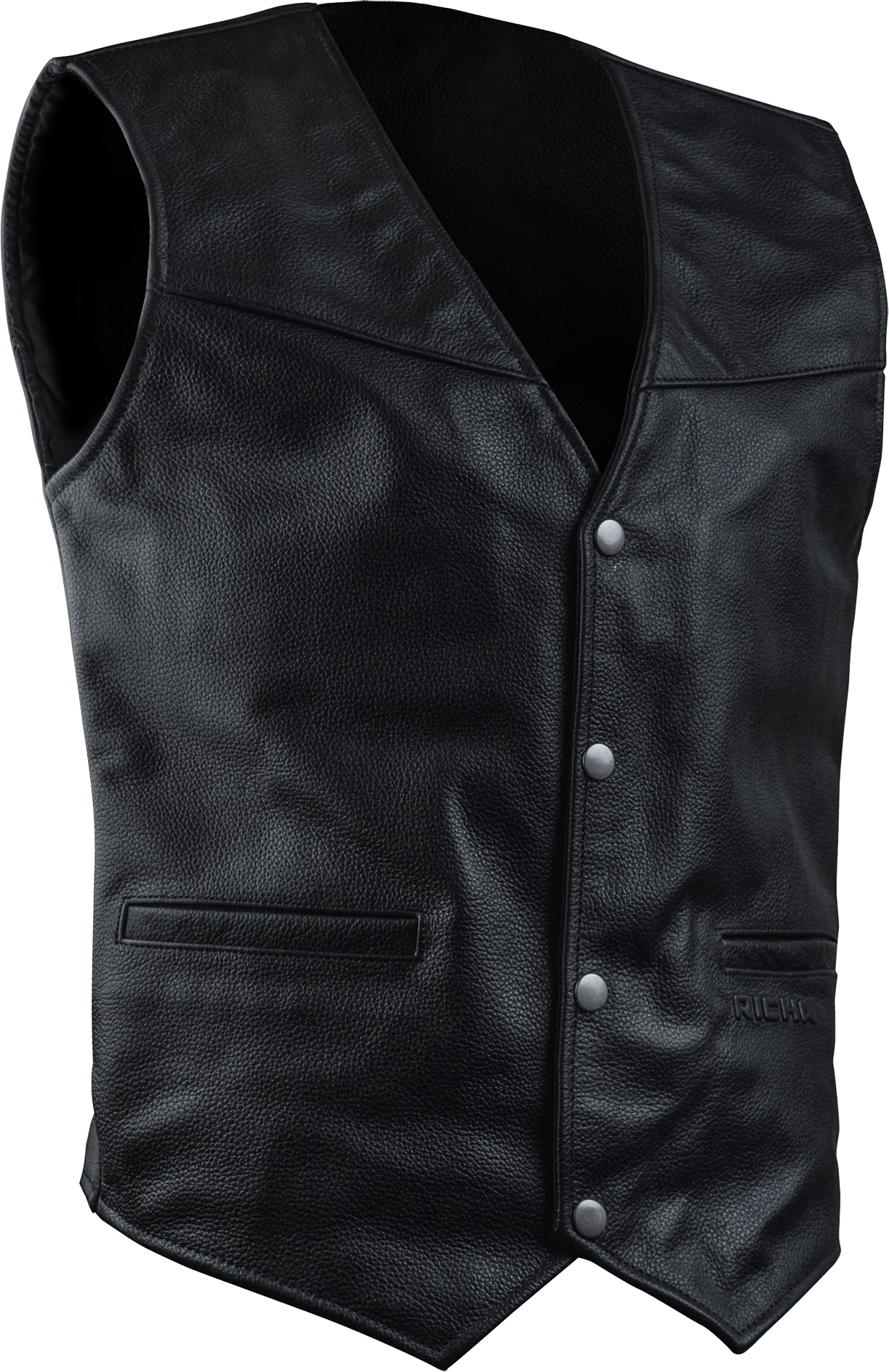 Richa Gilet in Pelle  con Lacci Nero