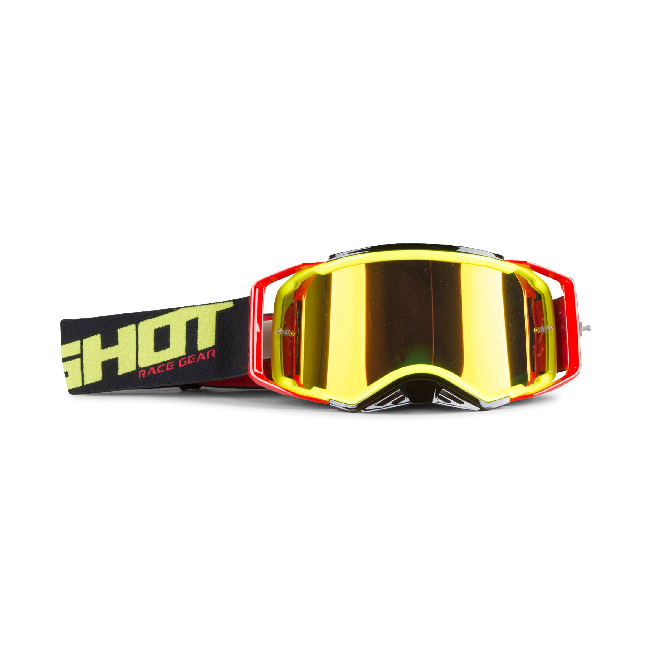 Shot Maschera Cross  Lite Rosso-Giallo Fluo