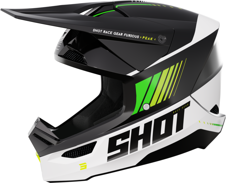 Shot Race Gear Casco Cross Shot Furious Peak Verde