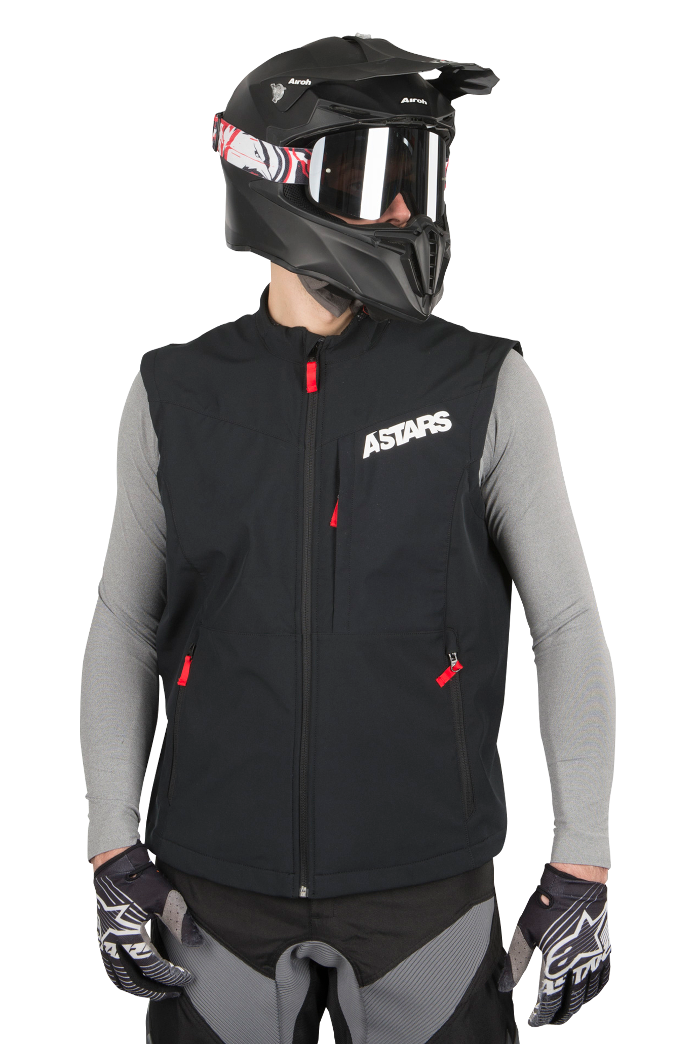 Alpinestars Gilet Enduro  Session Race Nero-Rosso