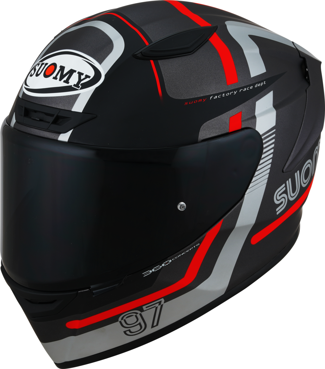 Suomy Casco Integrale  Track-1 Ninety Seven Nero-Rosso