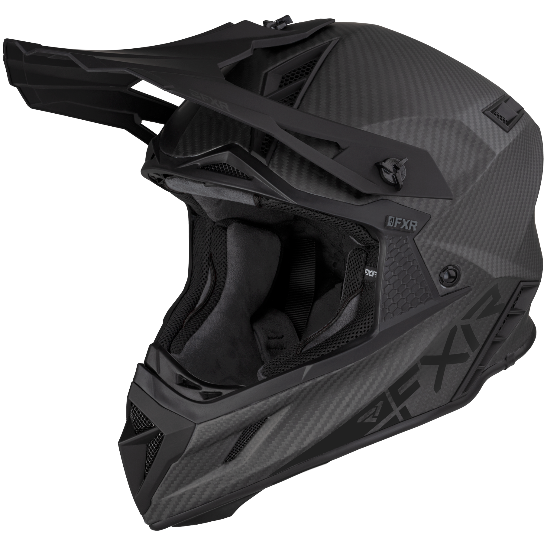 FXR Casco Cross  Helium Carbon Nero