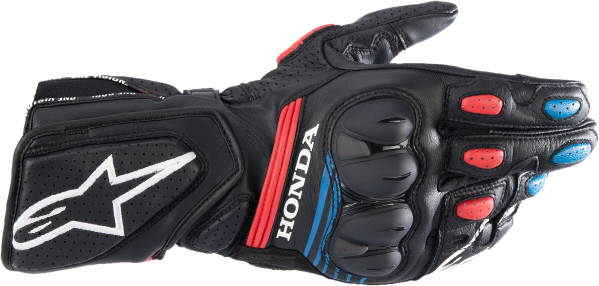 Alpinestars Guanti Moto Honda SP-8 V3 Nero-Rosso-Blu