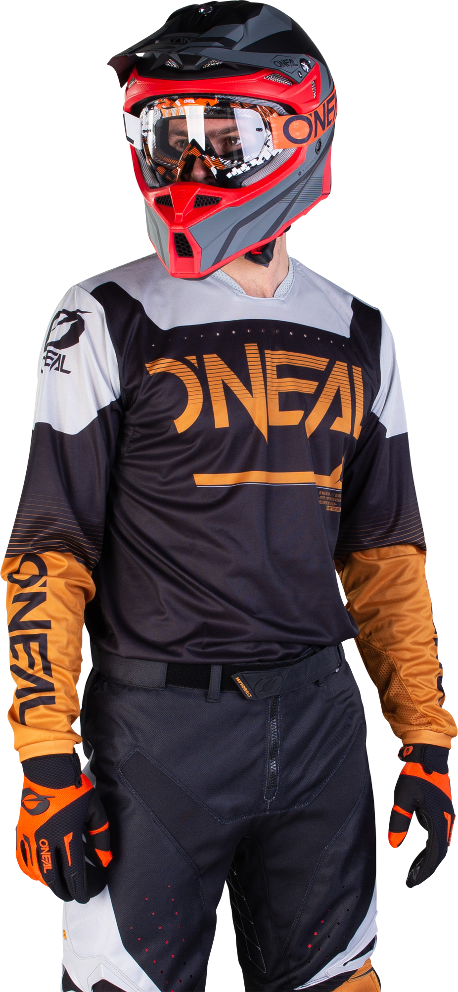 O'Neal Maglia Cross  Hardwear Nero-Marrone