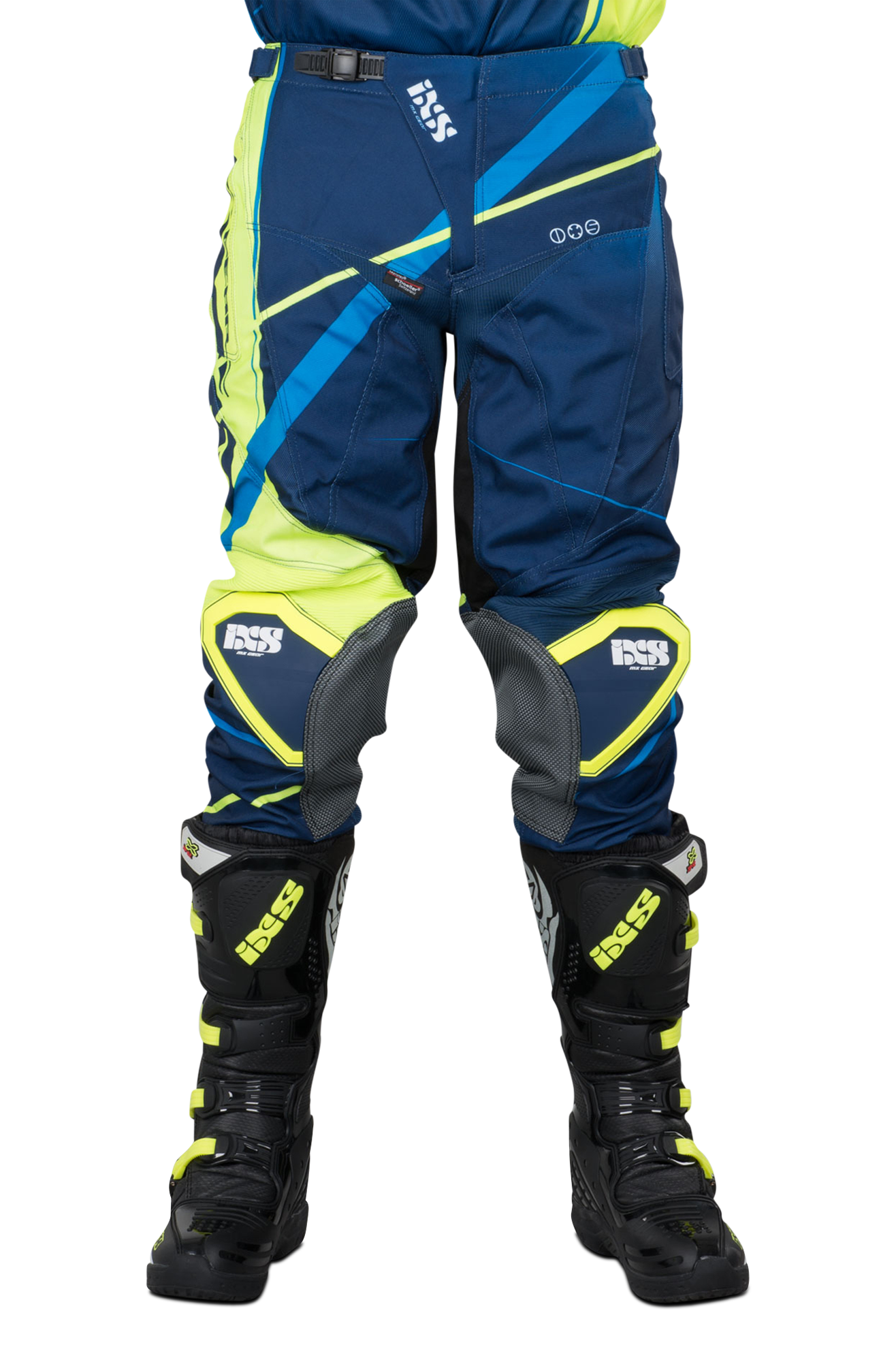 iXS Pantaloni Cross  Hurrican Blu-Giallo