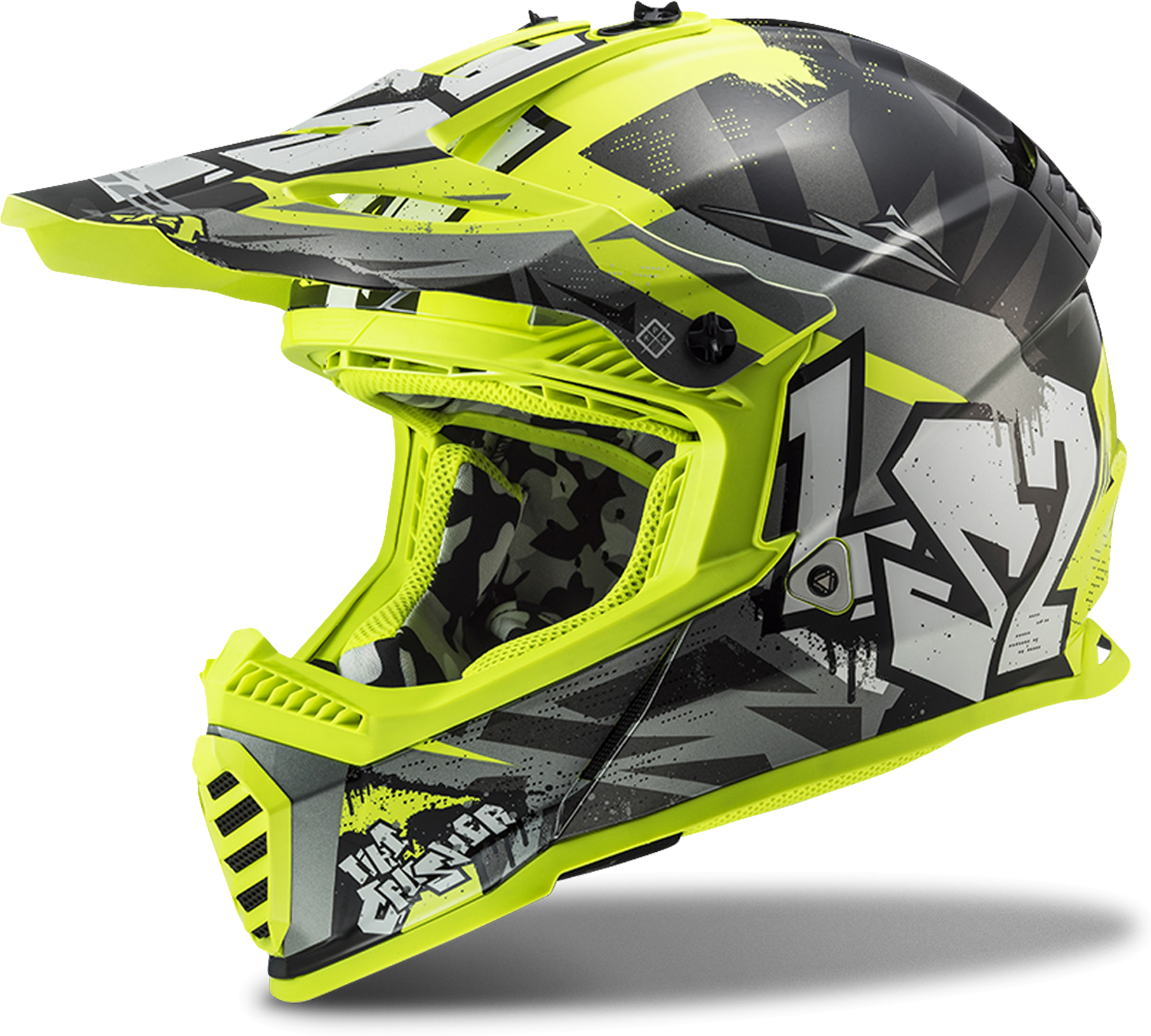 LS2 Casco Cross  MX437 Fast Evo Nero-HiVis-Giallo