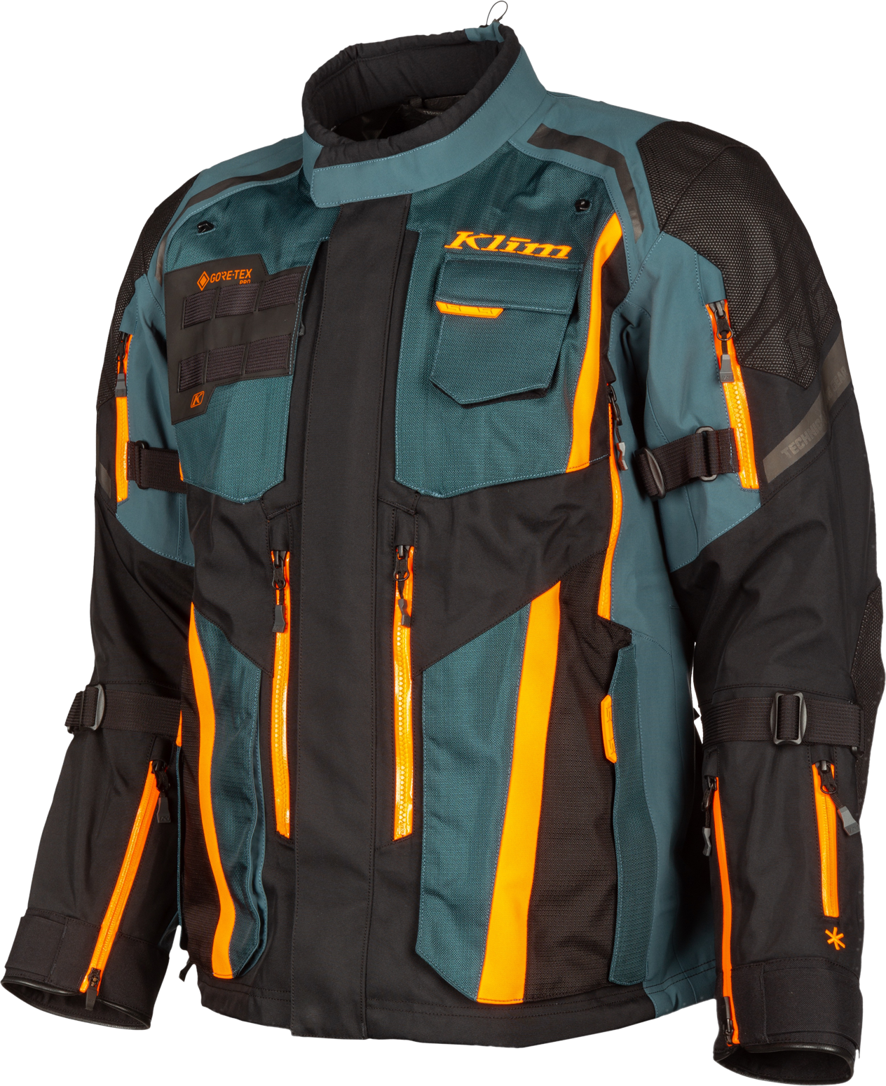 KLIM Giacca Moto  Badlands Petrol-Strike-Arancio