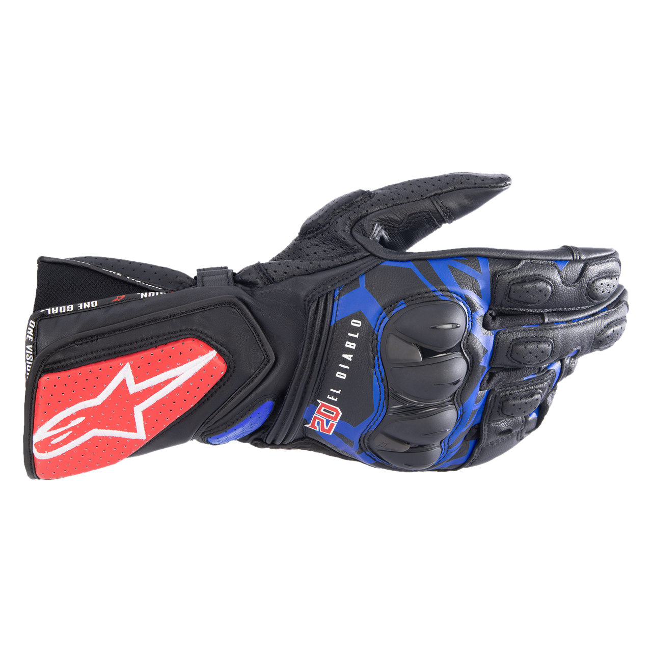 Alpinestars Guanti Moto  FQ20 SP-8 V3 Monster Nero-Blu-Rosso-Verde