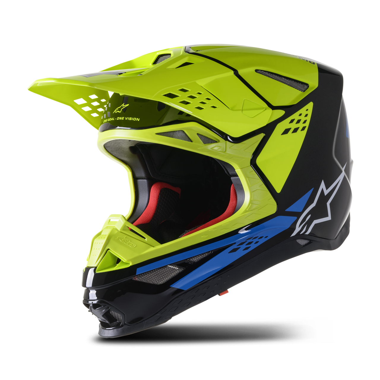 Alpinestars Casco Cross  Supertech S-M8 Mips Factory Nero-Giallo-Blu