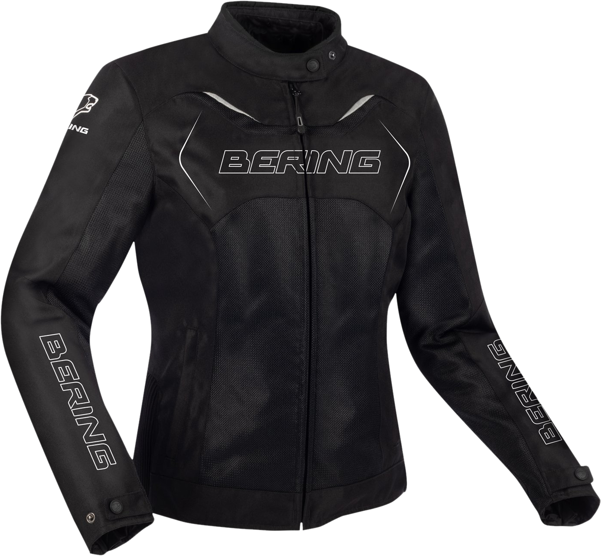 Bering Giacca Moto Donna  Lady Volga Nero-Bianco