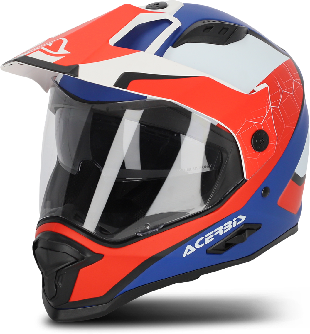 Acerbis Casco Adventure  Reactive Bianco-Blu-Rosso