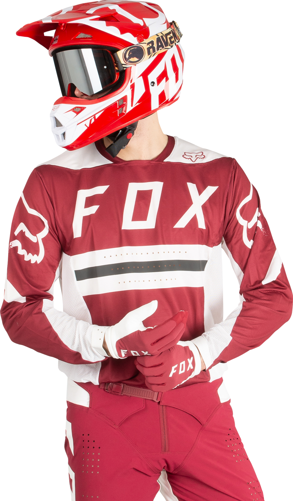 FOX Maglia Cross  Flexair Preest Rosso Scuro MX 18