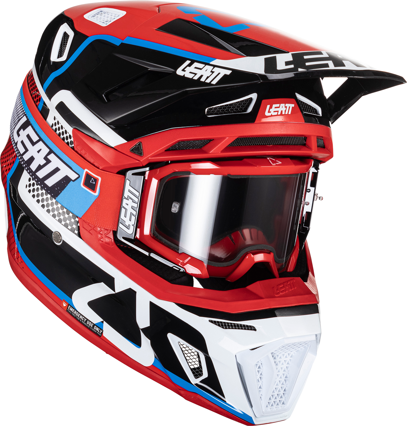 Leatt Kit Casco Cross  Moto 8.5 V24 Rosso con Maschera