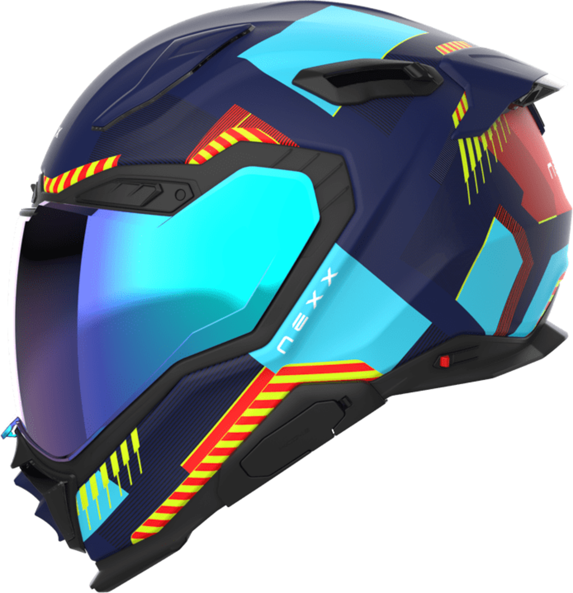 Nexx Casco Integrale  X.WST3 Fluence Blu-Rosso