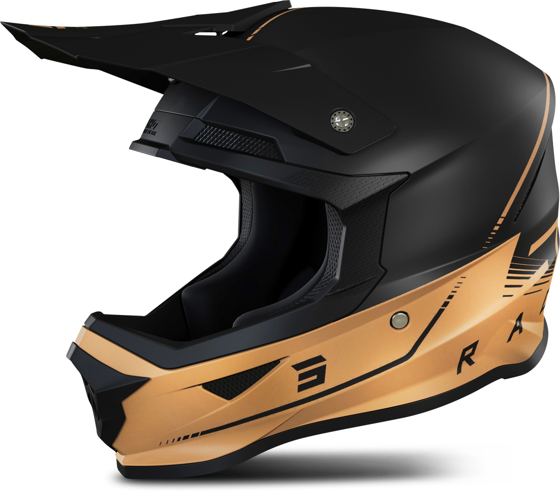 Shot Race Gear Casco Cross Shot Furious 3.0 Nero-Bronzo